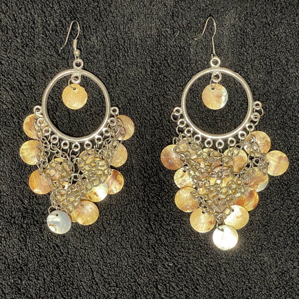 Mother of Pearl Chandelier Earrings